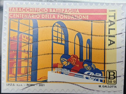 TABACCHIFICIO BATTIPAGLIA Tariffa B 50g 50 G  Italia Repubblica Italiana 2021 USATO - 2021-...: Used