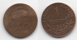 + FRANCE   + 1 CENTIME 1911 + - 1792-1975 Convención Nacional