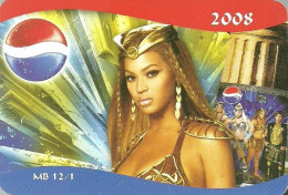 PEPSI COLA SOFT DRINK ROCK & ROLL POP SINGER MUSIC FOOTBALL SOCCER SURFING SPORT GLADIATOR CALENDAR MB 2008 1-12 Hungary - Tamaño Pequeño : 2001-...