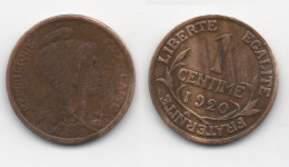 + FRANCE   + 1 CENTIME 1920 + - 1792-1975 Convención Nacional