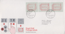 Postal History: Great Britain Used FDC With Machine Stamps - Macchine Per Obliterare (EMA)