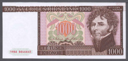 Sweden Svezia Suède Schweden 1988 1000 Kronor Pick 55b7 UNC - Suecia