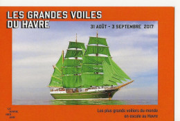Lot De 6 Cartes Les Grandes Voiles Du Havre 2017  Pour La Commémoration Des 500 De  La  Création Ans  De La Ville - Sailing Vessels