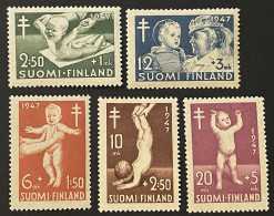 FINLAND  - MH* - 1947 - # 326/330 - Ungebraucht