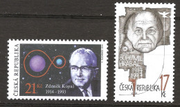 République Tchèque 2014 N° 734 / 5 ** Hrabal, Ecrivain, Humour Noir, Argot, Zdeněk Kopal, Astronomie Mathématiques Verne - Unused Stamps