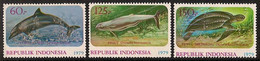 Indonesië / Indonesia 1979 Nr 972/974 Postfris/MNH Beschermde Dieren, Animals, Animaux, Dolfijn, Dolphin, Dauphin - Indonesia