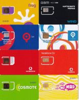 GREECE - Lot #1, 8 Different GSM Cards, Mint - Grèce