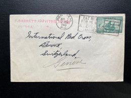 ENVELOPPE CANADA / MONTREAL POUR GENEVE SUISSE / 1949 - Lettres & Documents