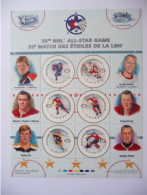 Canada  2000 N° Y&T 1739 à 1744, " 50 Eme Matches Des  Etoiles De NHL "    Feuille De  6 V  MNH - Blocchi & Foglietti