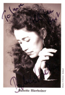 Babette Hierholzer (12x18 Cm)  Original Dedicated Photo - Sänger Und Musiker