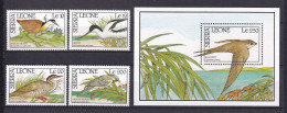 169 SIERRA LEONE 1990 - Y&T 1184/87 BF 124 - Oiseau - Neuf ** (MNH) Sans Charniere - Sierra Leone (1961-...)