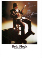Bela Fleck (20X25 Cm) Original Dedicated Photo - Zangers & Muzikanten