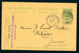 PWS - Cachet "HARMIGNIES" Dd. 13-07-1912  + "JUMET" + Cachet Facteur - (ref.1711) - Tarjetas 1909-1934