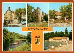 72630648 Schleusingen Rathaus Schloss-Bertholdsburg Gondelteich Freibad Schleusi - Schleusingen