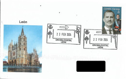 SPAIN. POSTMARK. CAMINO DE SANTIAGO. LEON. 2024 - Autres & Non Classés