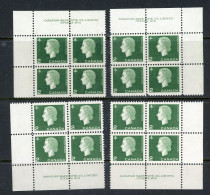 Canada MNH PB 1962-63 "Cameo Issue" - Unused Stamps