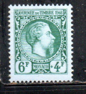 MONACO 1948 PRINCE CHARLES STAMP DAY III 6f + 4f MLH - Usati