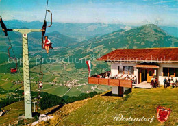 72626738 Westendorf Tirol Sessellift Bergstation Berggasthaus Fernsicht Alpenpan - Autres & Non Classés
