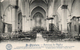 St Ghislain  Intérieur De L'église  Voyagé En 1913 - Saint-Ghislain