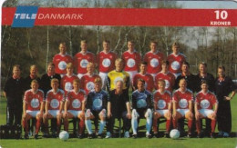 DENMARK - Football Team 1998, TeleDanmark Promotion Prepaid Card, Tirage 50000, Exp.date 31/10/98, Used - Deportes