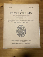 Le Pays Lorrain 1958 3 Musée Lorrain - Lorraine - Vosges