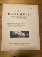 Le Pays Lorrain 1959 2 Historique De La Navigation Sur La Moselle - Lorraine - Vosges