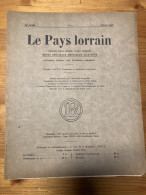 Le Pays Lorrain 1937 7 Region Meurthoise à La Veille De La Révolution MALAUCOURT - Lorraine - Vosges
