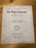Le Pays Lorrain 1936 9 BEHONNE BISPING PONT-SAINT-VINCENT CHAMPIGNEULLES NOLVEYER - Lorraine - Vosges