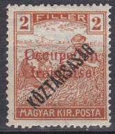 Hongrie Arad 1919  N° 30 NMH ** Moissonneurs Variété O D' Occupation Plus Haut   (A8) - Unused Stamps