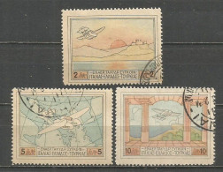 GRECIA CORREO AEREO YVERT NUM. 1 , 3 Y 4 USADOS - Used Stamps