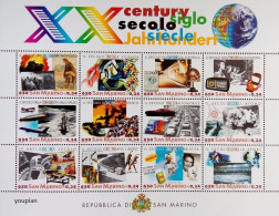 San Marino 2000, The 20th Century, MNH Sheetlet - Neufs