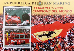 San Marino 2001, Formula 1 World Championship Winner Michael Schumacher, MNH S/S - Nuevos