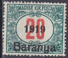 Hongrie Baranya Taxe 1919 Mi 3 *  (A8) - Baranya