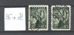 LETTLAND Latvia 1939 Michel 279 Watermark Normal + Inverted O - Lettonie