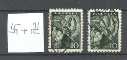 LETTLAND Latvia 1939 Michel 279 Watermark Normal + Inverted O - Lettland