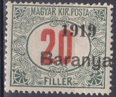 Hongrie Baranya Taxe 1919 Mi 3 *  (A8) - Baranya