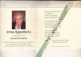 Irma Appeltans-Govaerts, Alken 1907, 2008. Honderdjarige. Foto - Obituary Notices
