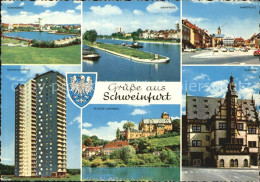 72543292 Schweinfurt Sommerbad Mainpartie Marktplatz Hochhaus Schloss Mainberg R - Schweinfurt