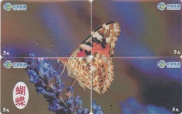 CHINA - BUTTERFLY-10 - SET OF 4 CARDS - Cina