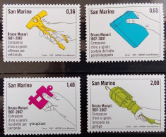 San Marino 2007, 100th Birth Anniversary Of Bruno Munari, MNH Stamps Set - Nuovi