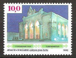 Turkménistan 1992 N° 4 Iso ** Théâtre Dramatique, Culture, Achgabat, Bouygues, Folklore, Mollanepes, Joseph Staline - Turkmenistan