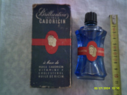 Joli Flacon Ancien - Cadoricin - Brillantine - Flacon Double Azuré-- Pleine - Boite Abimée - Miniaturen (mit Verpackung)