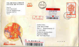CHINA 2024 - Entire Envelope Sent By Airmail Registered To Buenos Aires, Argentina - Briefe U. Dokumente