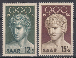 Saar 1956 Olympic Games Mi#371-372 Mint Never Hinged - Ungebraucht