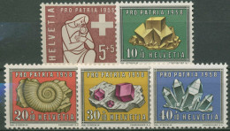 Schweiz 1958 Pro Patria Mütterhilfe Mineralien Steine 657/61 Postfrisch - Nuovi