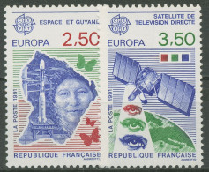 Frankreich 1991 Europa CEPT Weltraumfahrt Rakete Satellit 2834/35 Postfrisch - Ungebraucht