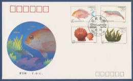 China 1992 Nahrung Aus Dem Meer Fisch Garnele Tang 2420/23 FDC (X40057) - 1990-1999