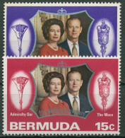 Bermuda-Inseln 1972 Silberhochzeit Des Engl. Königspaares 285/86 Postfrisch - Bermudes