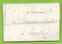 Jura -  Verrerie D'Estoz (Estoy) Pour Porrentruy. FRANCHISE. 1820 - ...-1845 Prephilately