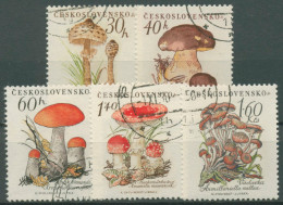 Tschechoslowakei 1958 Pilze: Parasol, Steinpilz, Rotkappe 1101/05 Gestempelt - Usati